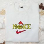 Grinch x Nike Movie Embroidered Hoodie & Christmas Shirt: B Gift for Men Women Family Gift Ideas