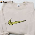 Grinch x Swoosh Embroidered Shirt & Christmas Hoodie: Custom Nike T-shirt