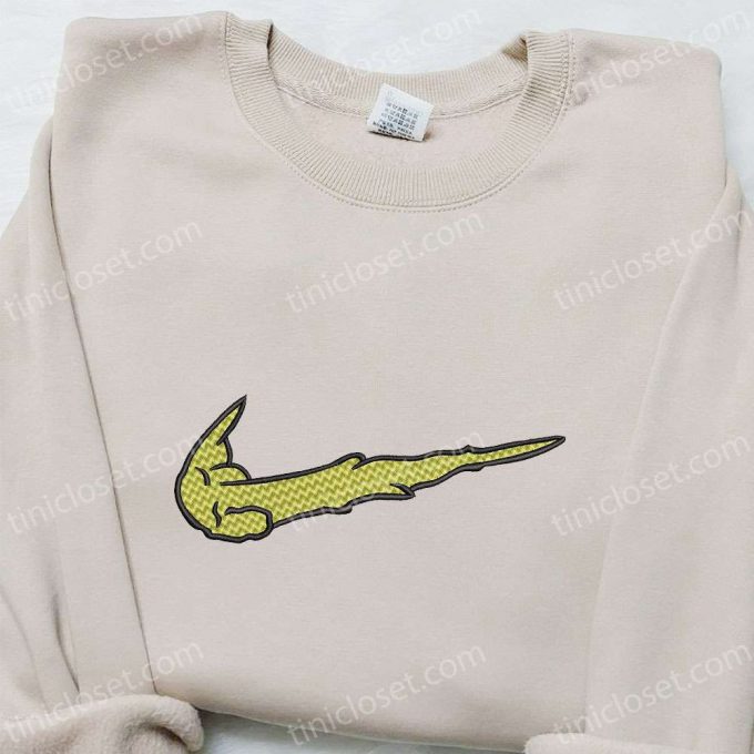 Grinch X Swoosh Embroidered Shirt &Amp; Christmas Hoodie: Custom Nike T-Shirt