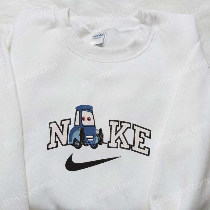 Embroidered Guido X Nike &Amp; Pixar Cars Sweatshirt And Shirt Collection: Nike Inspired Cartoon Style Apparel