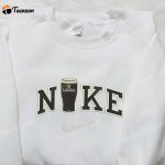 Guinn Gift for Men Women Beer x Nike Embroidered Shirt: Custom Favor Drinking Tee