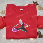 Gwen Movie x Swoosh Embroidered Sweatshirt: Marvel Cinematic Universe Shirt Perfect Family Gift Ideas