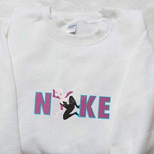 Gwen Stacy x Nike Cartoon & Marvel Comic Embroidered Shirt – Nike Inspired Marvel Shirt