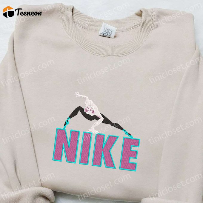 Marvel Comic Embroidered Shirt: Gwen Stacy X Nike Cartoon Sweatshirt – Unique Nike Inspired D Gift For Men Women