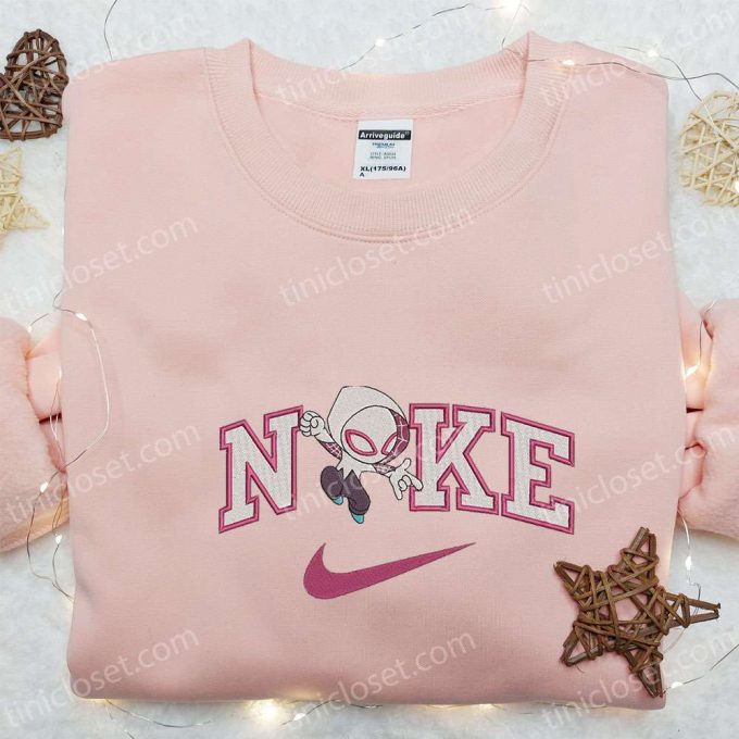 Gwen X Nike Movie Embroidered Sweatshirt &Amp; Marvel Comics T-Shirt: B Gift For Men Women Family Gift Ideas