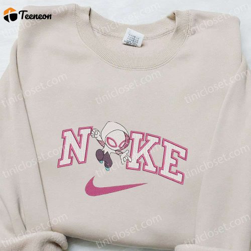 Gwen x Nike Movie Embroidered Sweatshirt Marvel Comics T-shirt: B Gift for Men Women Family Gift Ideas