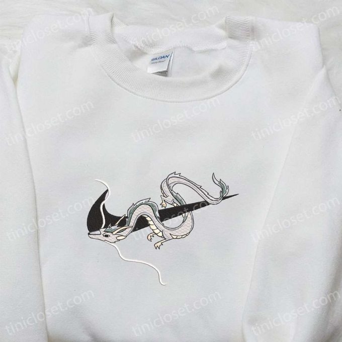 Haku Dragon X Nike Swoosh Anime Embroidered Shirt – Ghibli Inspired Nike Inspired Shop Now!