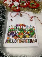 Get Festive with HalloThanksMas Stich x Gricnh Shirt – Perfect Holiday Attire for a Merry Celebration!