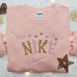 Heart Love x Nike Embroidered Shirt – B Gift for Men Women Valentine s Day Gift with Nike Inspired Logo