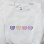 Heart Love x Nike Embroidered Sweatshirt: B Gift for Men Women Valentine’s Day Gift for Her Nike Inspired Logo Shirt