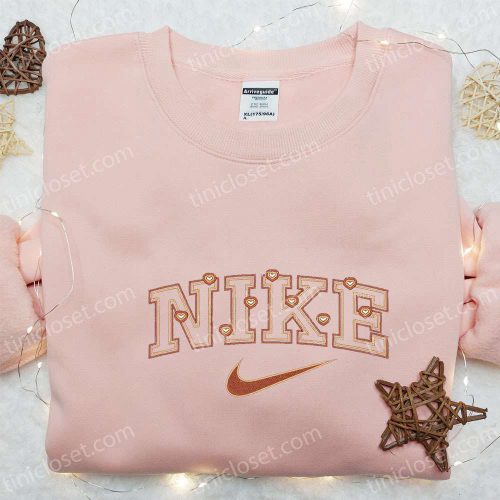 Hearts x Nike Embroidered Sweatshirt & T-Shirt: B Gift for Men Women Valentine’s Day Gift Ideas