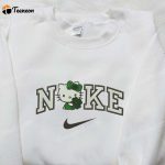 Hello Kitty x Nike Embroidered Shirt: Four-Leaf Clover D Gift for Men Women Cute Nike Inspired Logo Shirt Perfect Gift for Daughter