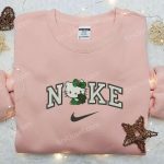 Hello Kitty x Nike Embroidered Shirt: Four-Leaf Clover D Gift for Men Women Cute Nike Inspired Logo Shirt Perfect Gift for Daughter