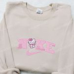 Hello Kitty x Nike Cartoon Embroidered Sweatshirt & Shirt: Stylish Nike-Inspired Apparel with Hello Kitty Embroidery