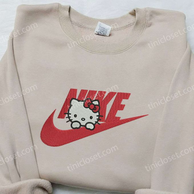 Hello Kitty X Nike Embroidered Shirt &Amp; Custom Sweatshirt: Cute Gifts For Her