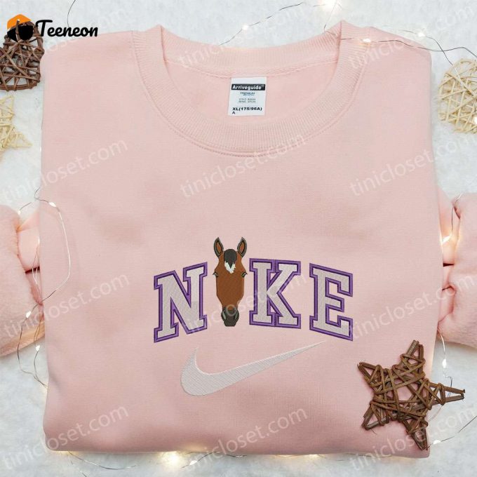 Horse Face X Nike Embroidered Sweatshirt: Animal Shirt With Nike-Inspired Embroidery