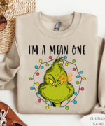 I m A Mean One Grinch Printed Shirt – Festive Christmas Apparel for Grinch Lovers