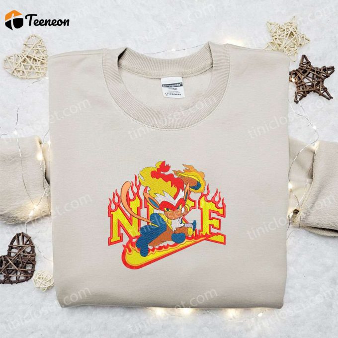 Infernape X Nike Anime Embroidered Sweatshirt &Amp;Amp; Pokemon Shirt: Perfect Family Gift Ideas