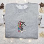 Jack and Sally and Zero Embroidered Sweatshirt – Movie Embroidered Shirt B Gift for Men Women Gift Ideas