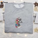 Jack and Sally and Zero Embroidered Sweatshirt – Movie Embroidered Shirt B Gift for Men Women Gift Ideas