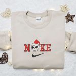 Jack Head Xmas Hat x Nike Embroidered Sweatshirt: Merry Christmas Shirt B Gift for Men Women Gift Ideas