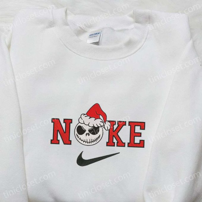 Jack Head Xmas Hat X Nike Embroidered Sweatshirt: Merry Christmas Shirt B Gift For Men Women Gift Ideas