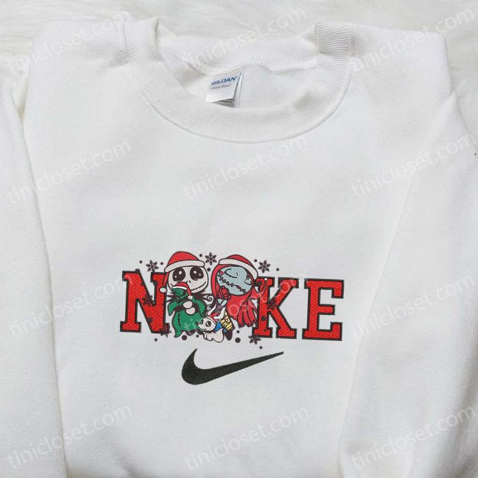 Jack Sally Oogie Boogie X Nike Embroidered Sweatshirt: Movie Merry Christmas Shirt Top Gift Ideas