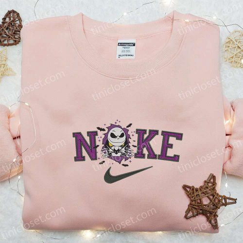 Jack Skellington x Nike Embroidered Hoodie & T-Shirt: Nightmare Before Christmas Characters Nike Inspired Sweatshirt