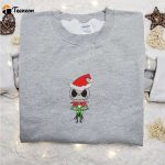 Jack Skellington Xmas Embroidered Shirt & Hoodie: Nightmare Before Christmas Cartoon Sweatshirt