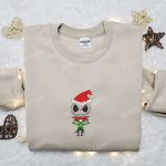 Jack Skellington Xmas Embroidered Shirt & Hoodie: Nightmare Before Christmas Cartoon Sweatshirt