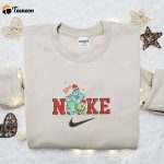 Disney Characters x Nike Christmas Embroidered Sweatshirt: F Gift for Men Women Gift Idea with James P Sullivan and Mike Wazowski