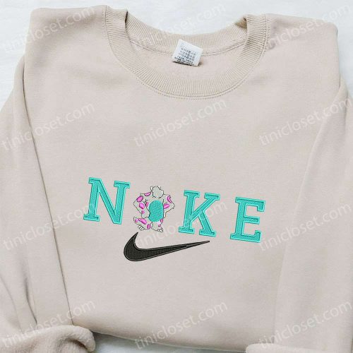 Disney Characters Hoodie & Custom Nike T-shirt James P Sullivan x Nike Cartoon Embroidered Shirt for Fans