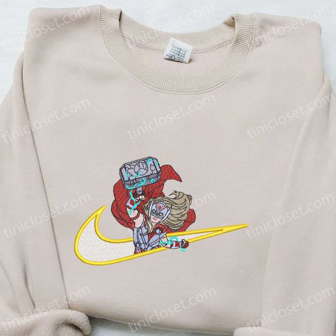 Jane Foster X Swoosh Movie &Amp; Marvel Universe Embroidered Hoodie – B Gift For Men Women Family Gift Ideas