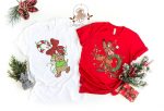 Spread Holiday Cheer with Jaq and Gus Christmas Shirt – Festive Disney Design for Men Women and Kids