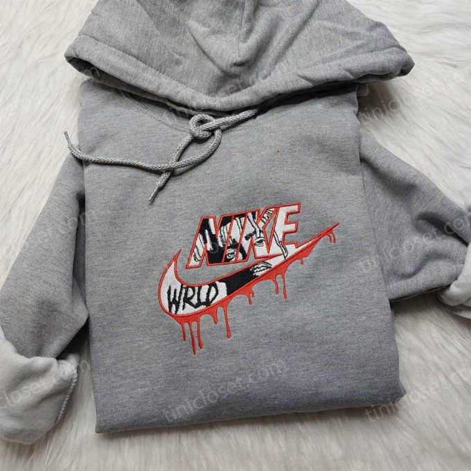 Juice Wrld Nike Embroidered Sweatshirt &Amp; Hoodie: Celebrity Logo Shirt