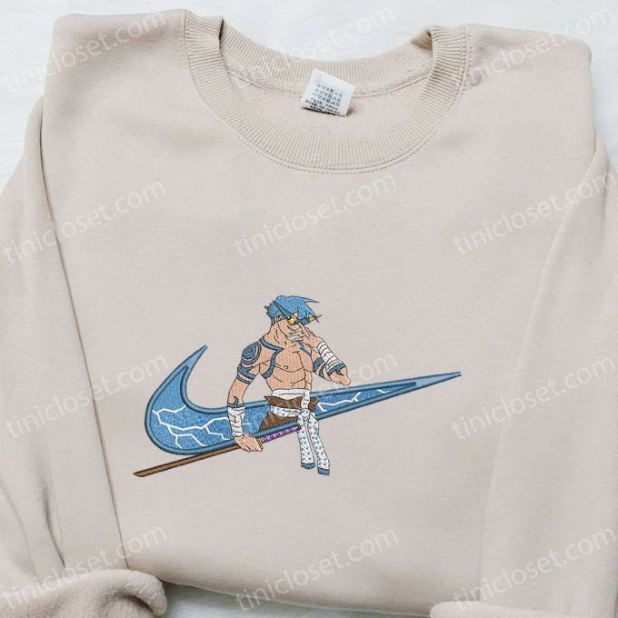 Anime Embroidered Shirts: Kamina X Swoosh &Amp; Tengen Toppa Gurren Lagann Custom Nike Tee