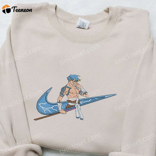 Anime Embroidered Shirts: Kamina x Swoosh & Tengen Toppa Gurren Lagann Custom Nike Tee