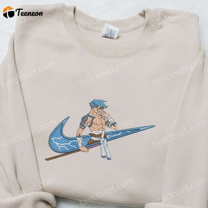 Anime Embroidered Shirts: Kamina X Swoosh &Amp;Amp; Tengen Toppa Gurren Lagann Custom Nike Tee