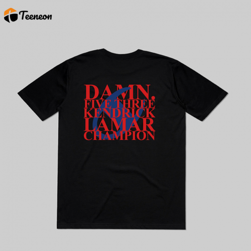 Limited Edition Kendrick Lamar x Champion DAMN T-Shirt – Exclusive Collaboration with Stylish Design