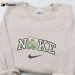 Keroppi Flower x Nike Embroidered Sweatshirt – Cartoon & Nike Inspired Shirt