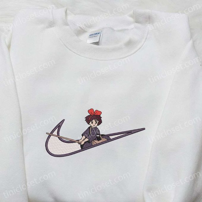 Kiki X Nike Swoosh Embroidered Sweatshirt Delivery Service Shirt Nike Inspired Embroidery