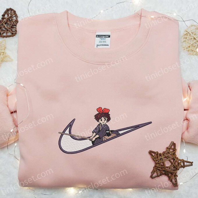 Kiki X Nike Swoosh Embroidered Sweatshirt Delivery Service Shirt Nike Inspired Embroidery