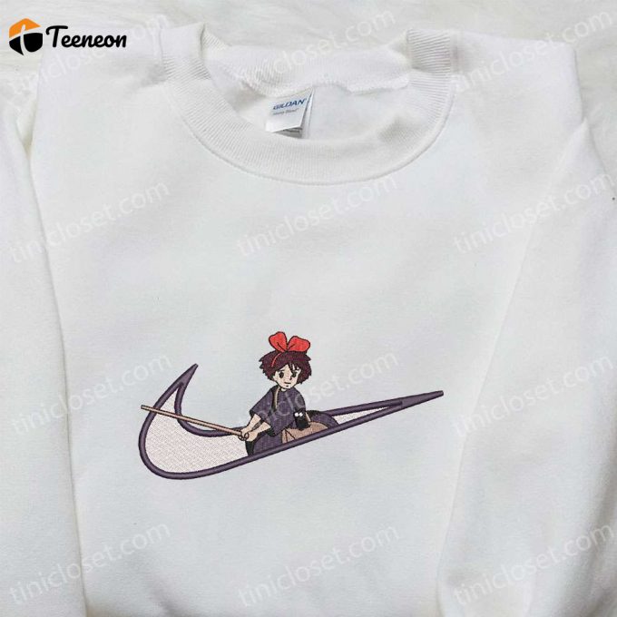 Kiki X Nike Swoosh Embroidered Sweatshirt Delivery Service Shirt Nike Inspired Embroidery