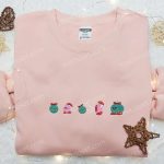 Kirby Eating Christmas Ornament Embroidered Shirt Hoodie & Sweatshirt – F Gift for Men Women Game Character Apparel