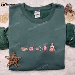 Get F Gift for Men Women with Kirby: Christmas Tree Cake Shirt Game Character Hoodie & Embroidered Sweatshirt