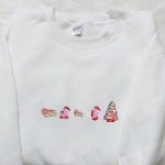 Get F Gift for Men Women with Kirby: Christmas Tree Cake Shirt Game Character Hoodie & Embroidered Sweatshirt