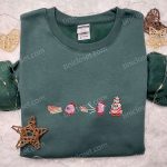 Get F Gift for Men Women with Kirby: Christmas Tree Cake Shirt Game Character Hoodie & Embroidered Sweatshirt