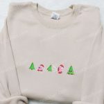 Get F Gift for Men Women with Kirby: Christmas Tree Embroidered Shirt Hoodie & Sweatshirt