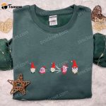 Unique Kirby Eating Gnome Embroidered Shirt Hoodie & Sweatshirt for Christmas Game Character Apparel