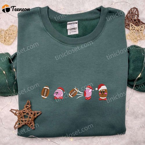 Get F Gift for Men Women with Kirby: Christmas Tree Embroidered Shirt Hoodie & Sweatshirt